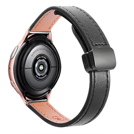 Slim Magnetic Buckle 20mm Microfiber Leather Watch Band, For Samsung Galaxy Watch Active 2, For Samsung Galaxy Watch3 41mm, For Samsung Galaxy Watch Active - DealBuddy