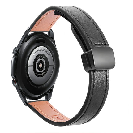 Slim Magnetic Buckle 20mm Microfiber Leather Watch Band, For Samsung Galaxy Watch Active 2, For Samsung Galaxy Watch3 41mm, For Samsung Galaxy Watch Active - DealBuddy