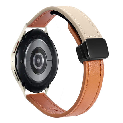 Slim Magnetic Buckle 20mm Microfiber Leather Watch Band, For Samsung Galaxy Watch 6 Classic 43 / 47mm, For Samsung Galaxy Watch 6 40 / 44mm, For Samsung Galaxy Watch 5 40 / 44mm - DealBuddy