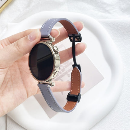 Slim Magnetic Buckle 20mm Microfiber Leather Watch Band