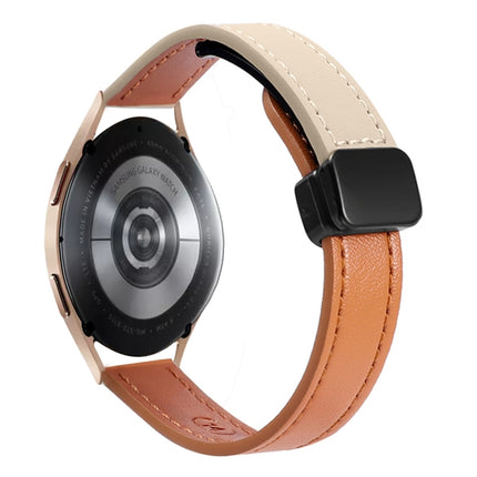 Slim Magnetic Buckle 20mm Microfiber Leather Watch Band