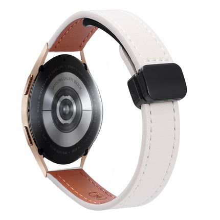 Slim Magnetic Buckle 20mm Microfiber Leather Watch Band