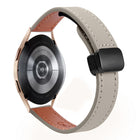 Slim Magnetic Buckle 20mm Microfiber Leather Watch Band