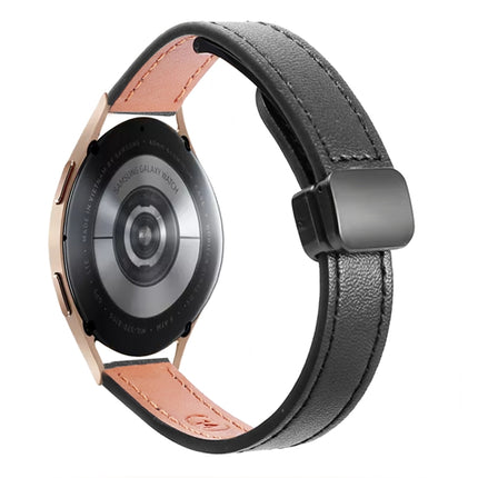 Slim Magnetic Buckle 20mm Microfiber Leather Watch Band