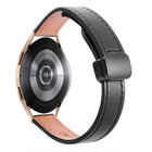 Slim Magnetic Buckle 20mm Microfiber Leather Watch Band