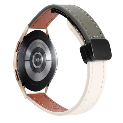 Slim Magnetic Buckle 20mm Microfiber Leather Watch Band
