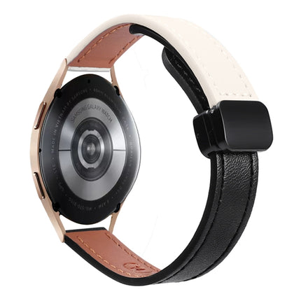 Slim Magnetic Buckle 20mm Microfiber Leather Watch Band