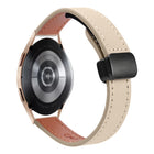 Slim Magnetic Buckle 20mm Microfiber Leather Watch Band