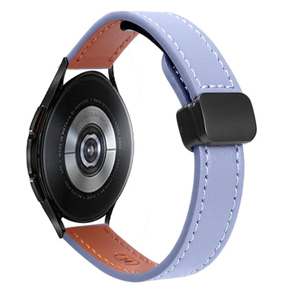 Slim Magnetic Buckle 20mm Microfiber Leather Watch Band