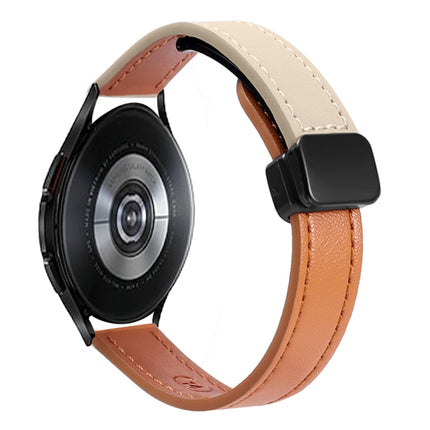 Slim Magnetic Buckle 20mm Microfiber Leather Watch Band