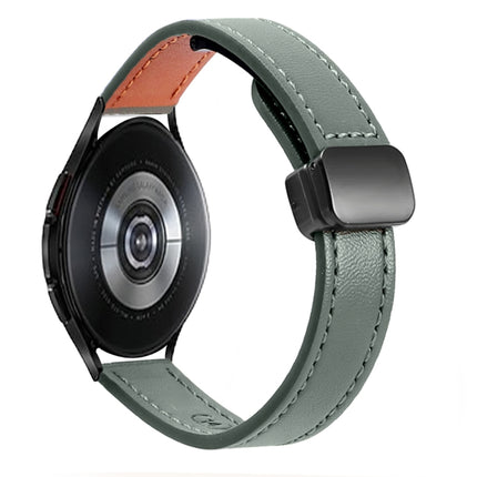 Slim Magnetic Buckle 20mm Microfiber Leather Watch Band