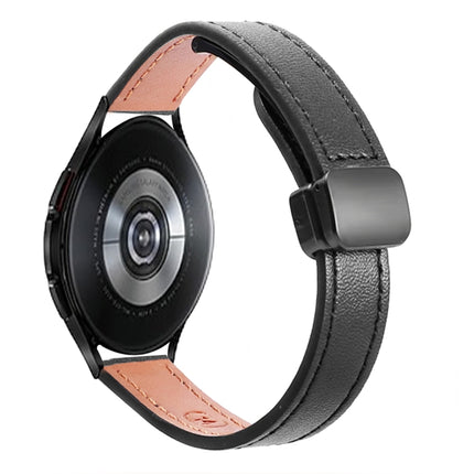 Slim Magnetic Buckle 20mm Microfiber Leather Watch Band
