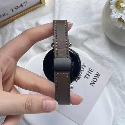 Slim Magnetic Buckle 20mm Microfiber Leather Watch Band