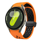 Two Color Magnetic Folding Black Buckle Silicone Watch Band