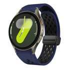 Two Color Magnetic Folding Black Buckle Silicone Watch Band
