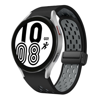 Two Color Magnetic Folding Black Buckle Silicone Watch Band