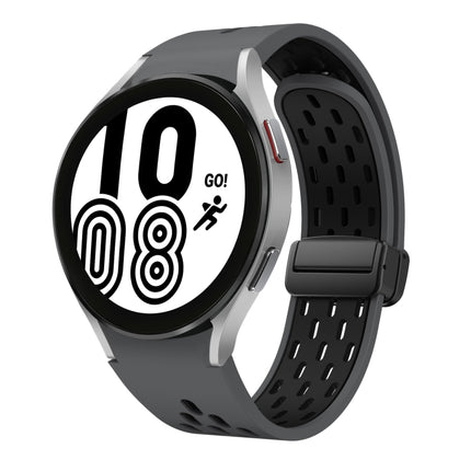Two Color Magnetic Folding Black Buckle Silicone Watch Band
