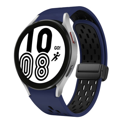 Two Color Magnetic Folding Black Buckle Silicone Watch Band