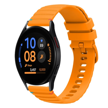 Wavy Dotted Stitched 20mm Silicone Watch Band, For Samsung Galaxy Watch FE 40mm, For Samsung Galaxy Watch 7 40 / 44mm, For Samsung Galaxy Watch 6  Cassic 43 / 47mm, For Samsung Galaxy Watch 6 40 / 44mm
