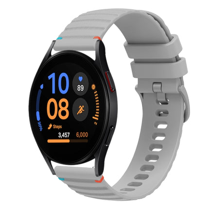 Wavy Dotted Stitched 20mm Silicone Watch Band, For Samsung Galaxy Watch FE 40mm, For Samsung Galaxy Watch 7 40 / 44mm, For Samsung Galaxy Watch 6  Cassic 43 / 47mm, For Samsung Galaxy Watch 6 40 / 44mm