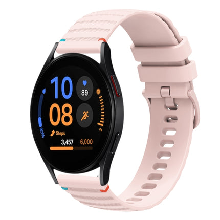 Wavy Dotted Stitched 20mm Silicone Watch Band, For Samsung Galaxy Watch FE 40mm, For Samsung Galaxy Watch 7 40 / 44mm, For Samsung Galaxy Watch 6  Cassic 43 / 47mm, For Samsung Galaxy Watch 6 40 / 44mm