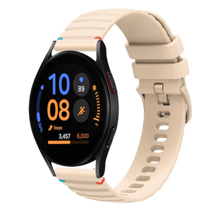 Wavy Dotted Stitched 20mm Silicone Watch Band, For Samsung Galaxy Watch FE 40mm, For Samsung Galaxy Watch 7 40 / 44mm, For Samsung Galaxy Watch 6  Cassic 43 / 47mm, For Samsung Galaxy Watch 6 40 / 44mm