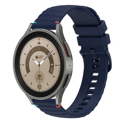Wavy Dotted Stitched 20mm Silicone Watch Band, For Samsung Galaxy Watch 5 40 / 44mm, For Samsung Galaxy Watch 5 Pro 45mm, For Samsung Galaxy Watch 4 40 / 44mm, For Samsung Galaxy Watch 4 Classic 42 / 46mm