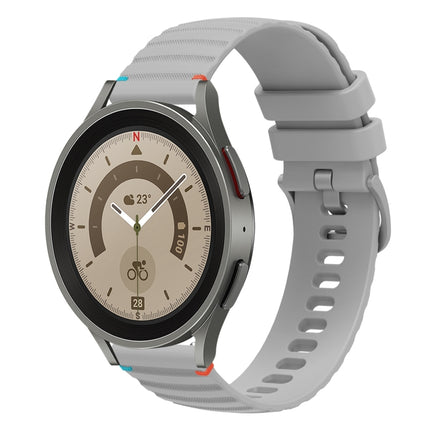Wavy Dotted Stitched 20mm Silicone Watch Band, For Samsung Galaxy Watch 5 40 / 44mm, For Samsung Galaxy Watch 5 Pro 45mm, For Samsung Galaxy Watch 4 40 / 44mm, For Samsung Galaxy Watch 4 Classic 42 / 46mm