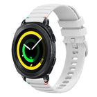 Wavy Dotted Stitched 20mm Silicone Watch Band, For Samsung Galaxy Gear Sport, For Samsung Galaxy Watch Active 2, For Samsung Galaxy Watch3 41mm, For Samsung Galaxy Watch Active