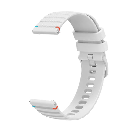 Wavy Dotted Stitched 20mm Silicone Watch Band, For Samsung Galaxy Gear Sport, For Samsung Galaxy Watch Active 2, For Samsung Galaxy Watch3 41mm, For Samsung Galaxy Watch Active