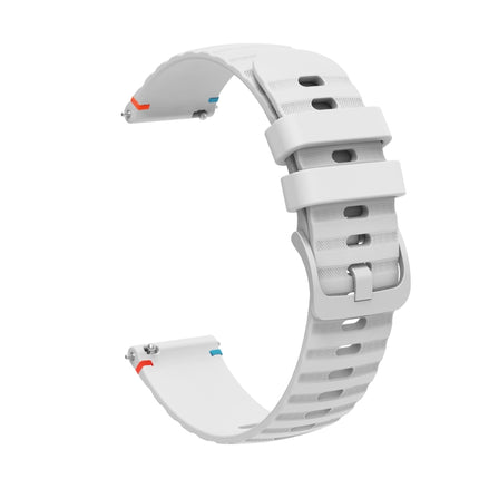 Wavy Dotted Stitched 20mm Silicone Watch Band, For Samsung Galaxy Gear Sport, For Samsung Galaxy Watch Active 2, For Samsung Galaxy Watch3 41mm, For Samsung Galaxy Watch Active