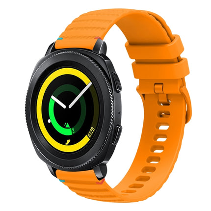 Wavy Dotted Stitched 20mm Silicone Watch Band, For Samsung Galaxy Gear Sport, For Samsung Galaxy Watch Active 2, For Samsung Galaxy Watch3 41mm, For Samsung Galaxy Watch Active