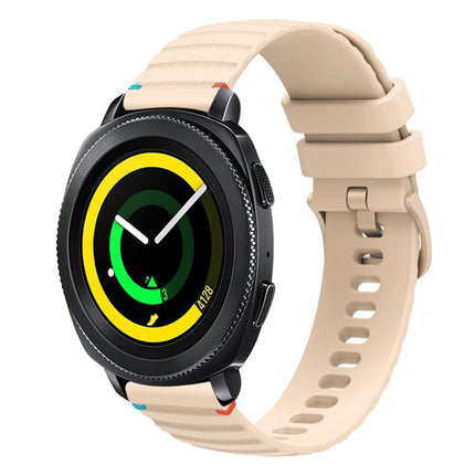 Wavy Dotted Stitched 20mm Silicone Watch Band, For Samsung Galaxy Gear Sport, For Samsung Galaxy Watch Active 2, For Samsung Galaxy Watch3 41mm, For Samsung Galaxy Watch Active