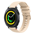 Wavy Dotted Stitched 20mm Silicone Watch Band, For Samsung Galaxy Gear Sport, For Samsung Galaxy Watch Active 2, For Samsung Galaxy Watch3 41mm, For Samsung Galaxy Watch Active