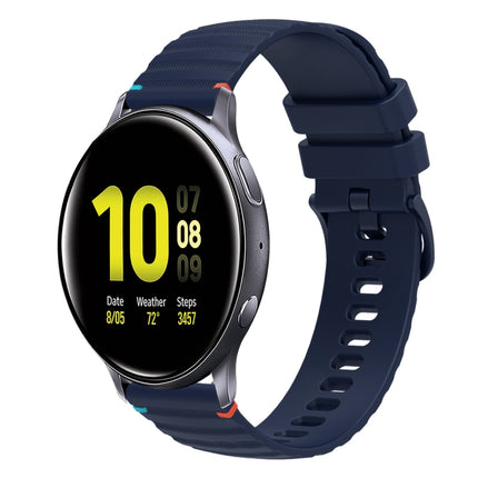 Wavy Dotted Stitched 20mm Silicone Watch Band, For Samsung Galaxy Gear Sport, For Samsung Galaxy Watch Active 2, For Samsung Galaxy Watch3 41mm, For Samsung Galaxy Watch Active