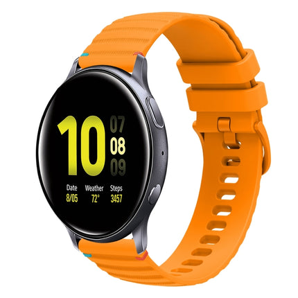 Wavy Dotted Stitched 20mm Silicone Watch Band, For Samsung Galaxy Gear Sport, For Samsung Galaxy Watch Active 2, For Samsung Galaxy Watch3 41mm, For Samsung Galaxy Watch Active