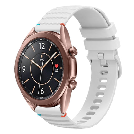 Wavy Dotted Stitched 20mm Silicone Watch Band, For Samsung Galaxy Gear Sport, For Samsung Galaxy Watch Active 2, For Samsung Galaxy Watch3 41mm, For Samsung Galaxy Watch Active