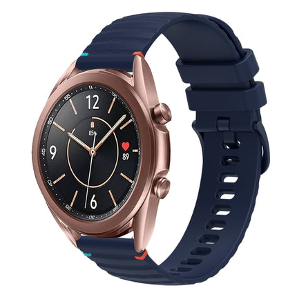 Wavy Dotted Stitched 20mm Silicone Watch Band, For Samsung Galaxy Gear Sport, For Samsung Galaxy Watch Active 2, For Samsung Galaxy Watch3 41mm, For Samsung Galaxy Watch Active