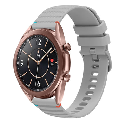 Wavy Dotted Stitched 20mm Silicone Watch Band, For Samsung Galaxy Gear Sport, For Samsung Galaxy Watch Active 2, For Samsung Galaxy Watch3 41mm, For Samsung Galaxy Watch Active