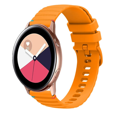 Wavy Dotted Stitched 20mm Silicone Watch Band, For Samsung Galaxy Gear Sport, For Samsung Galaxy Watch Active 2, For Samsung Galaxy Watch3 41mm, For Samsung Galaxy Watch Active