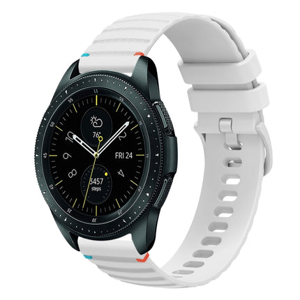 Wavy Dotted Stitched 20mm Silicone Watch Band