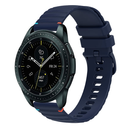 Wavy Dotted Stitched 20mm Silicone Watch Band