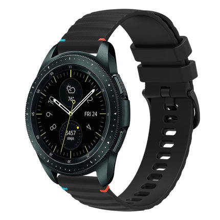 Wavy Dotted Stitched 20mm Silicone Watch Band