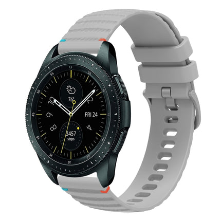 Wavy Dotted Stitched 20mm Silicone Watch Band