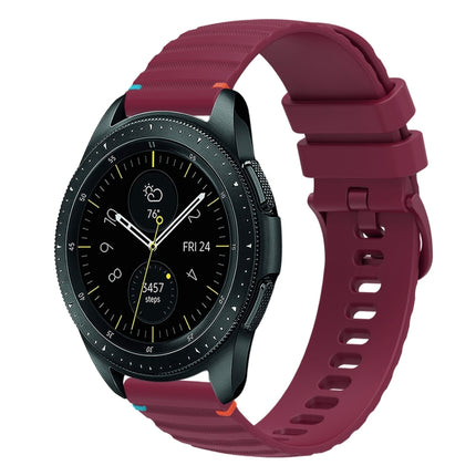 Wavy Dotted Stitched 20mm Silicone Watch Band