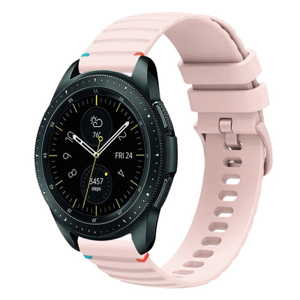 Wavy Dotted Stitched 20mm Silicone Watch Band