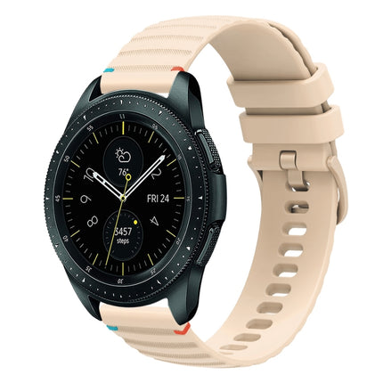 Wavy Dotted Stitched 20mm Silicone Watch Band