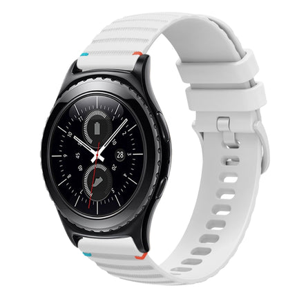 Wavy Dotted Stitched 20mm Silicone Watch Band