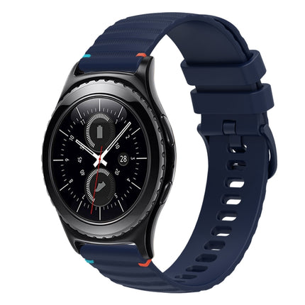Wavy Dotted Stitched 20mm Silicone Watch Band
