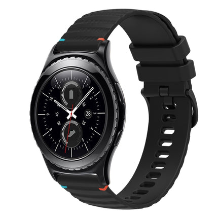 Wavy Dotted Stitched 20mm Silicone Watch Band